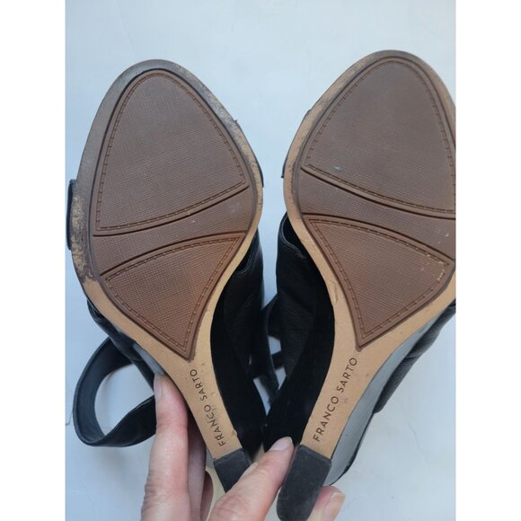 Franco Sarto Zip Wedge Heels for Women size 7 Office Wear Date Night Wedding - Picture 7 of 9